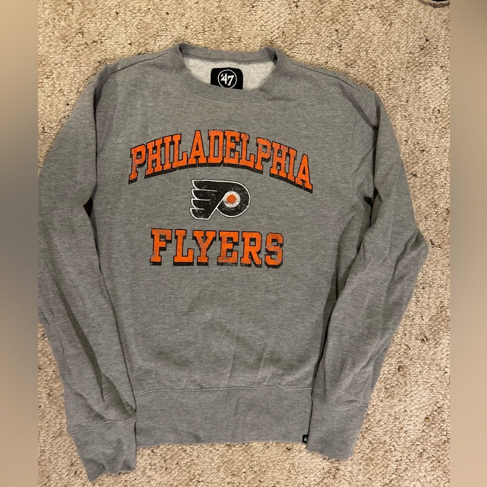Philadelphia Flyers 47 Brand Crewneck Medium